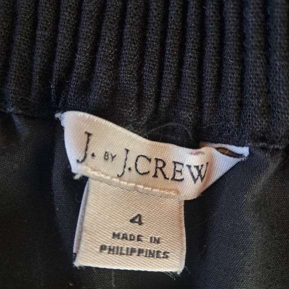 J. By J. Crew Black Scalloped Hem Linen/Cotton Mini Skirt Size 4 - Picture 5 of 6